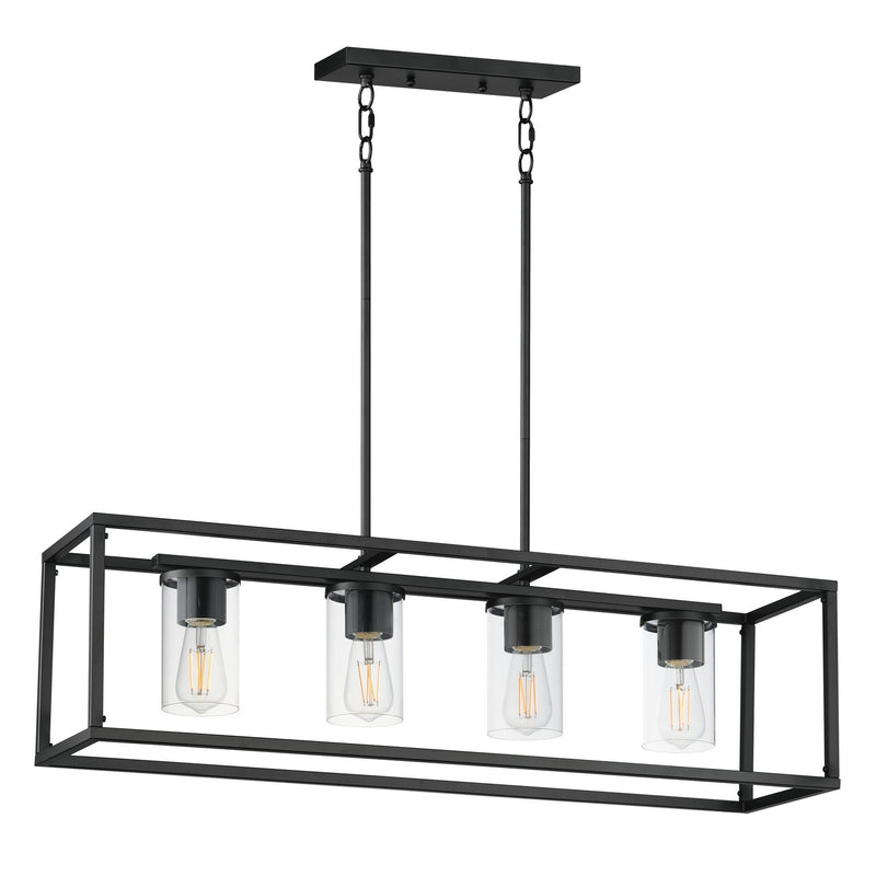 Maxim 10288CLBK Four Light Linear Pendant, Black