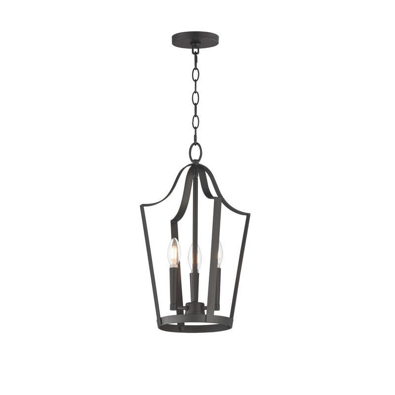 Maxim 10423BK Three Light Pendant, Black