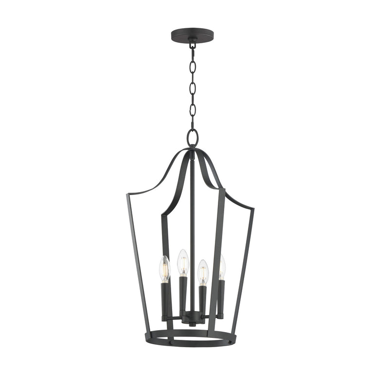 Maxim 10424BK Four Light Pendant, Black