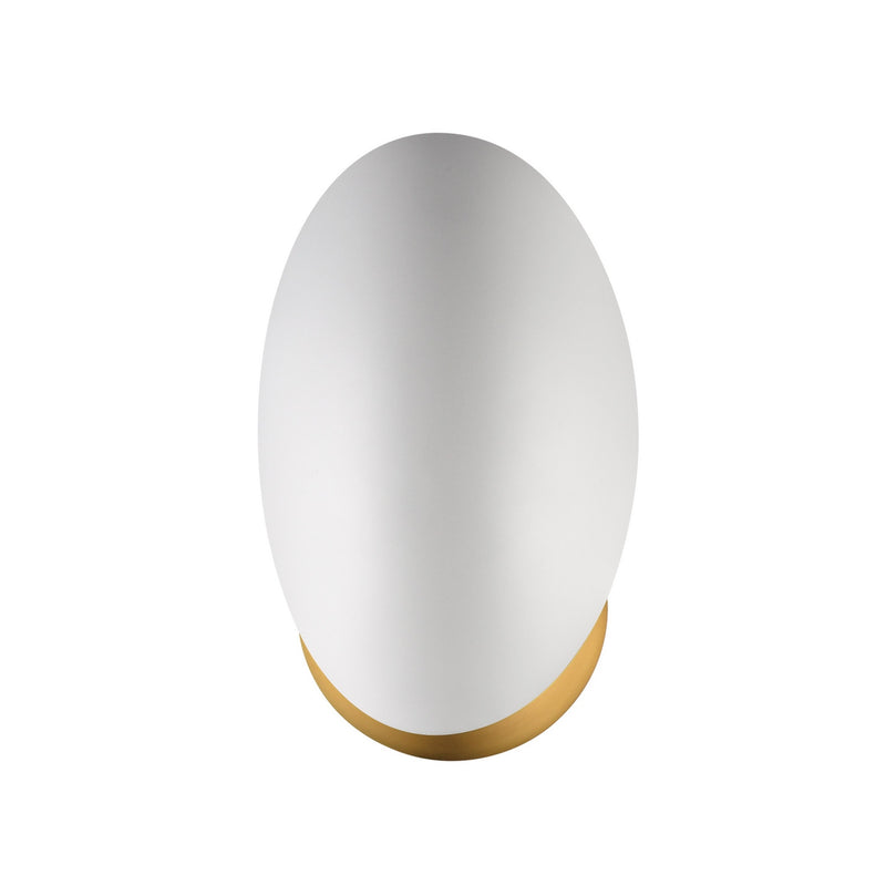 Maxim 10821WTNAB One Light Wall Sconce, White/Natural Aged Brass