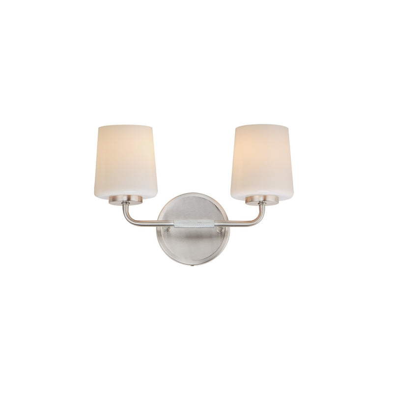 Maxim 12692WTSN Two Light Bath Vanity, Satin Nickel