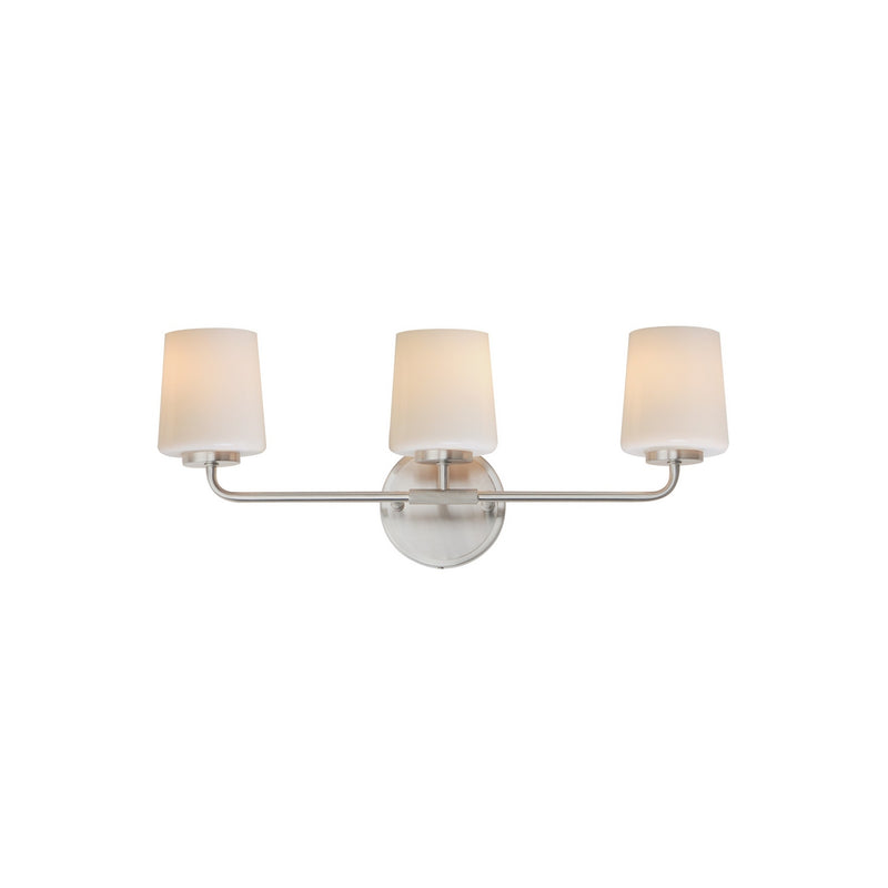 Maxim 12693WTSN Three Light Bath Vanity, Satin Nickel