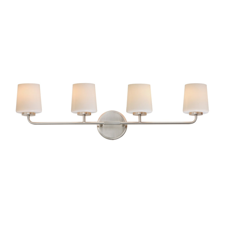 Maxim 12694WTSN Four Light Bath Vanity, Satin Nickel