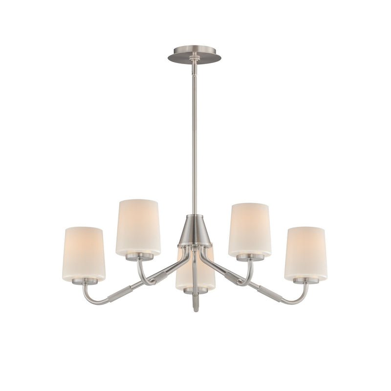 Maxim 12696WTSN Five Light Chandelier, Satin Nickel