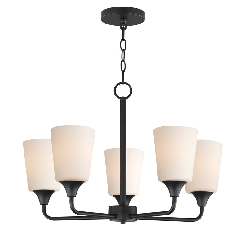 Maxim 12875SWBK Five Light Chandelier, Black