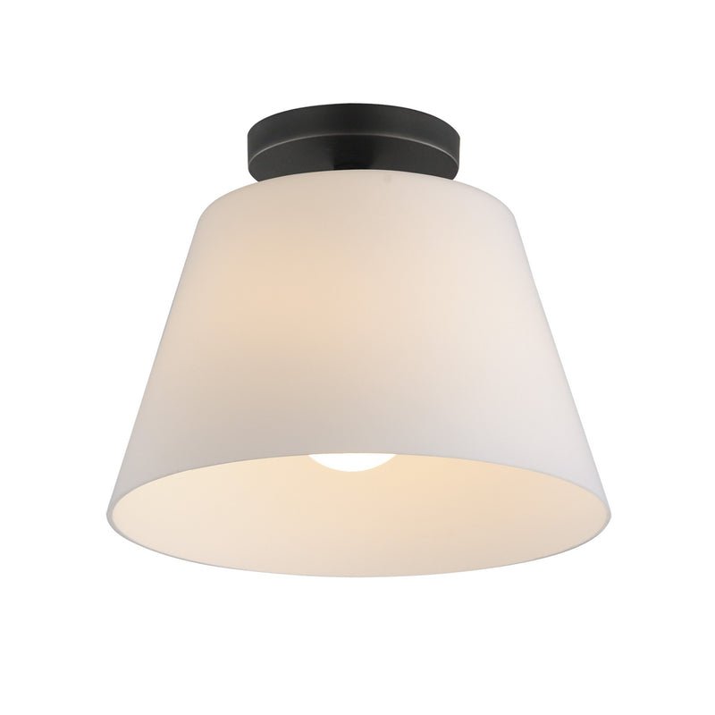 Maxim 12880SWBK One Light Semi-Flush Mount/Pendant, Black