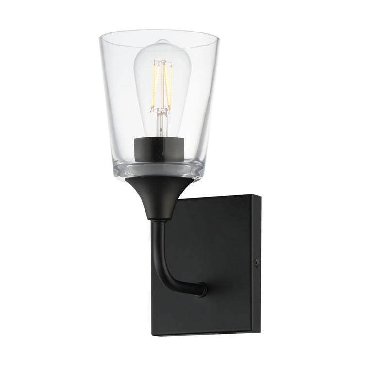Maxim 12881CLBK One Light Wall Sconce, Black