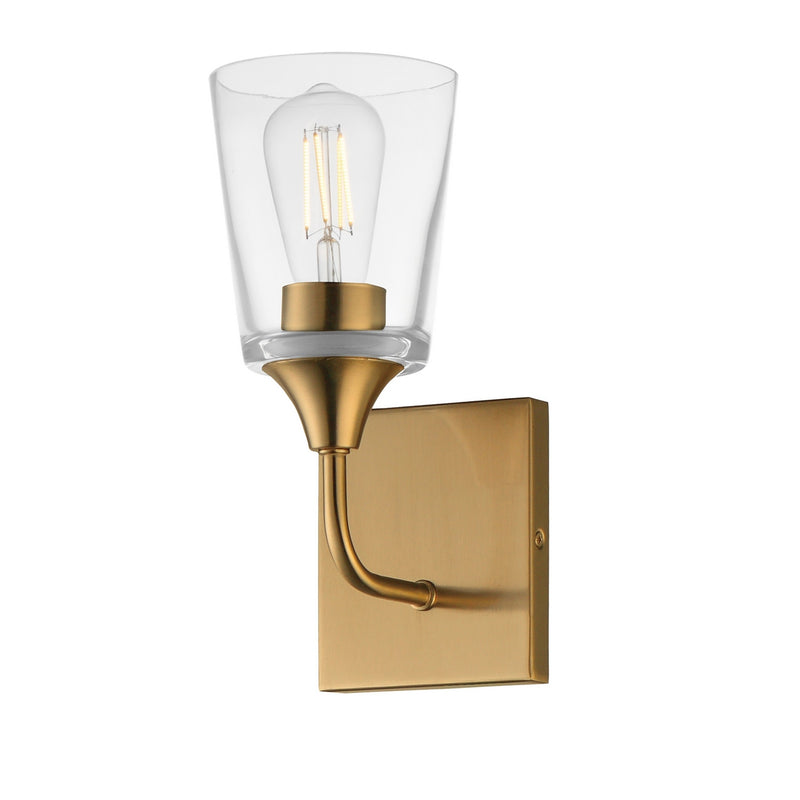 Maxim 12881CLNAB One Light Wall Sconce, Natural Aged Brass