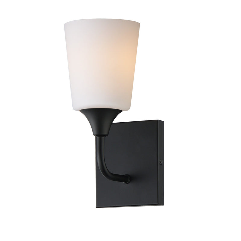 Maxim 12881SWBK One Light Wall Sconce, Black