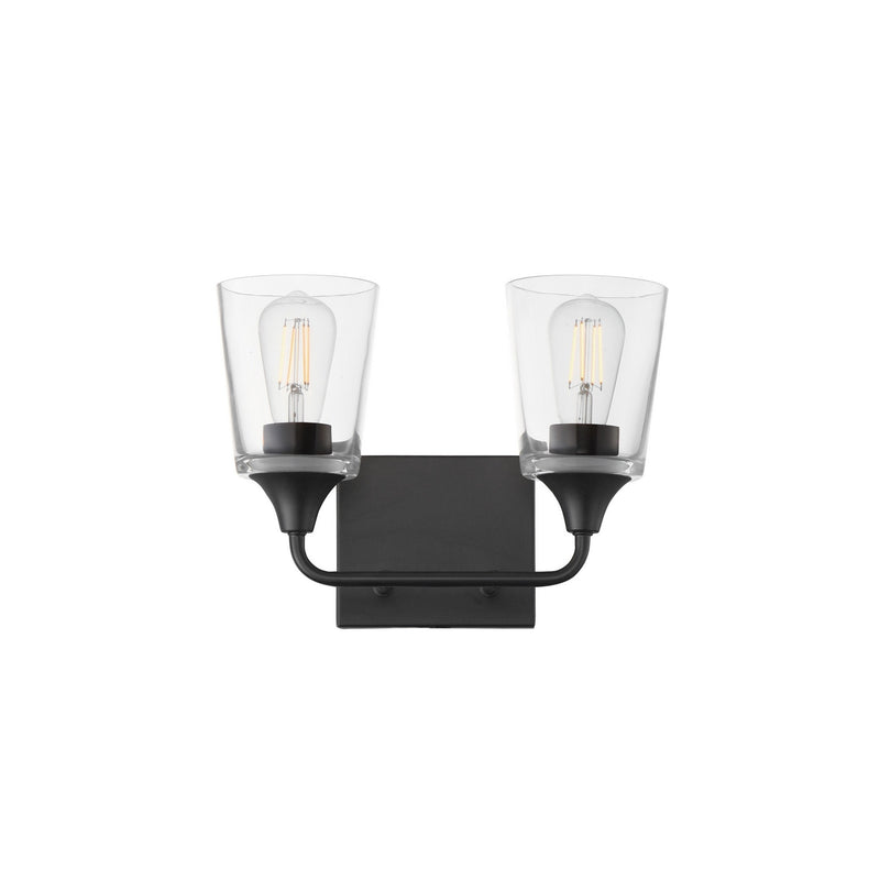 Maxim 12882CLBK Two Light Bath Vanity, Black