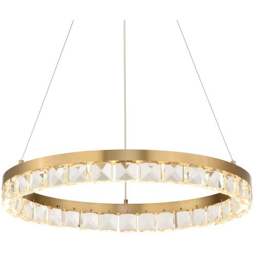 Uttermost 21407 LED Chandelier, Warm Brass