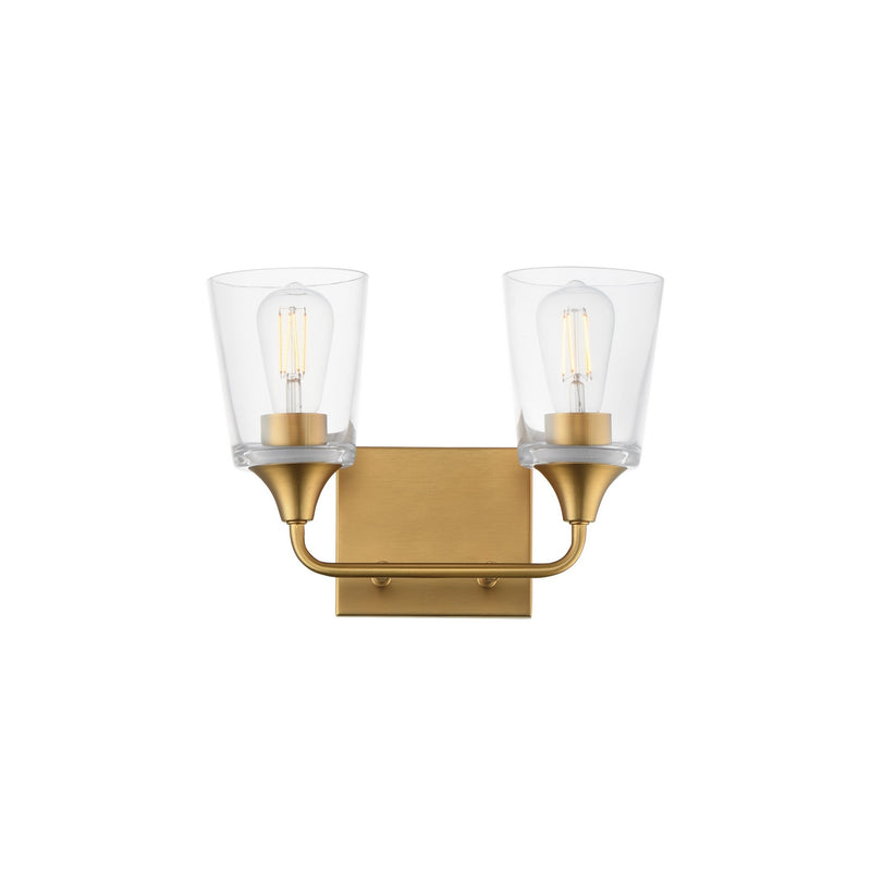 Maxim 12882CLNAB Two Light Bath Vanity, Natural Aged Brass