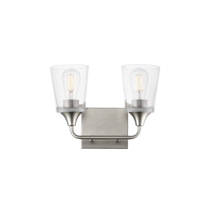 Maxim 12882CLSN Two Light Bath Vanity, Satin Nickel