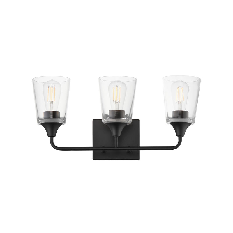 Maxim 12883CLBK Three Light Bath Vanity, Black