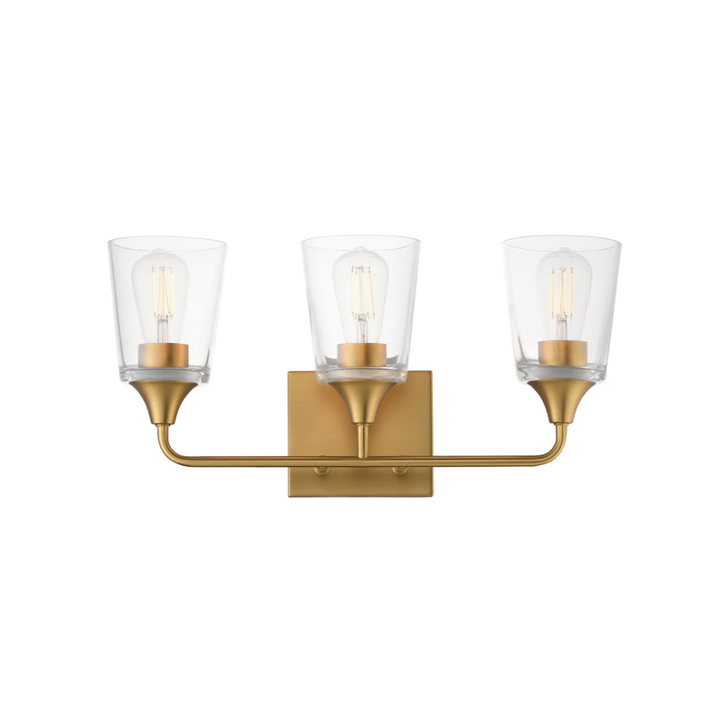 Maxim 12883CLNAB Three Light Bath Vanity, Natural Aged Brass