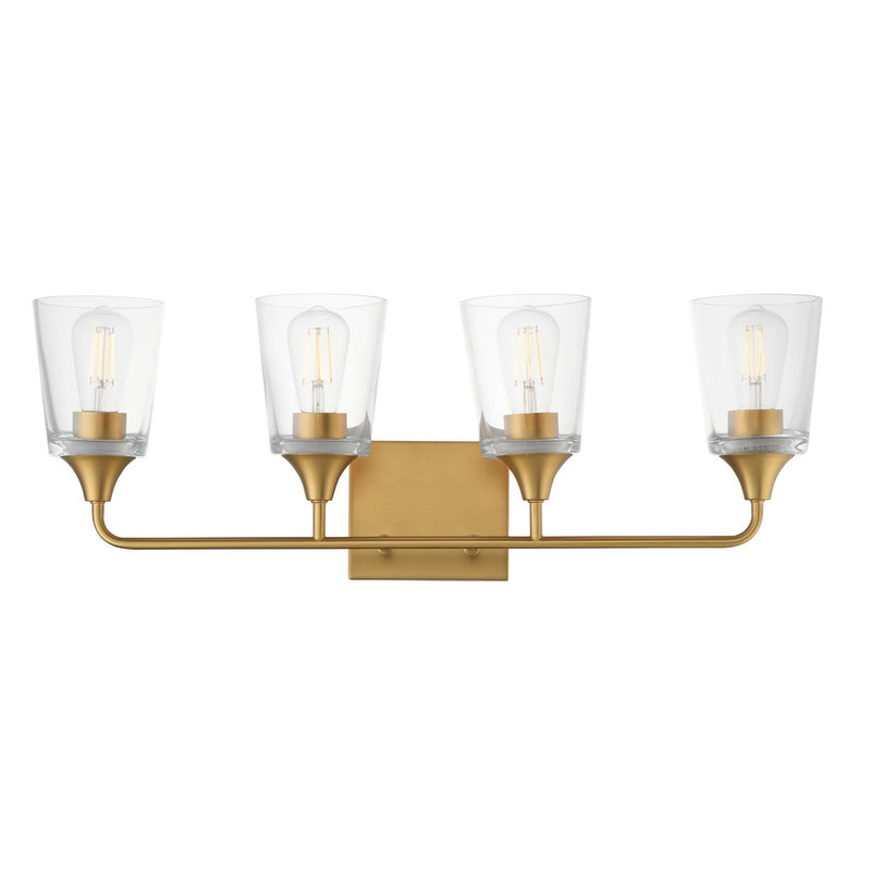 Maxim 12884CLNAB Four Light Bath Vanity, Natural Aged Brass