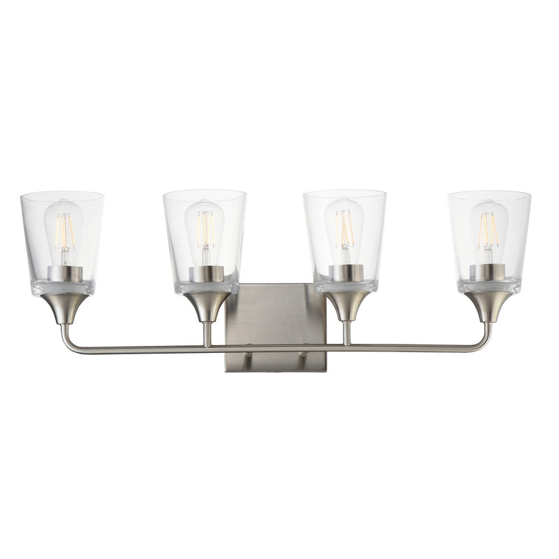 Maxim 12884CLSN Four Light Bath Vanity, Satin Nickel