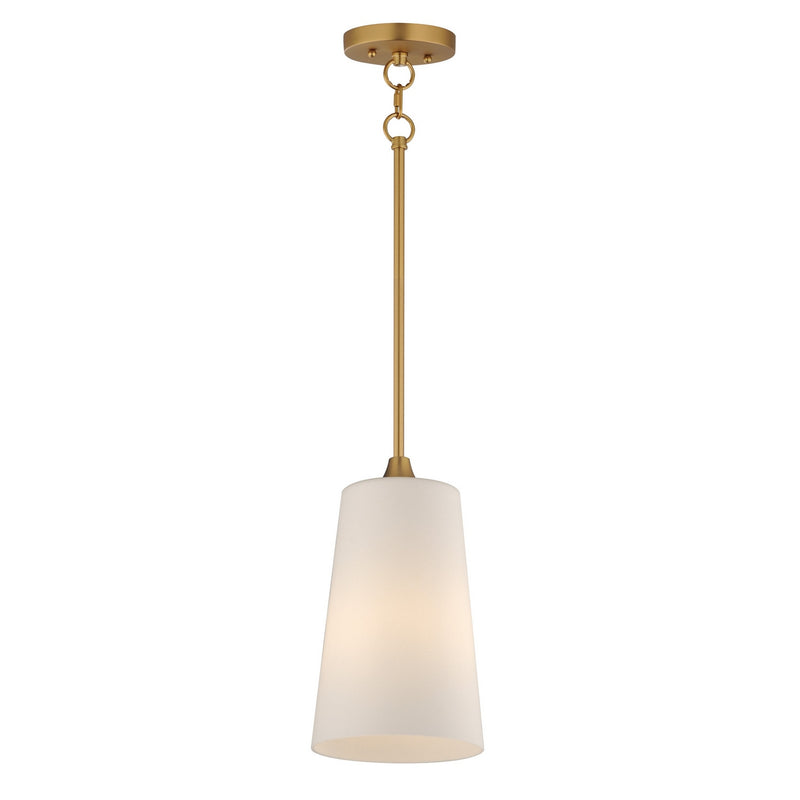 Maxim 12886SWNAB One Light Pendant, Natural Aged Brass