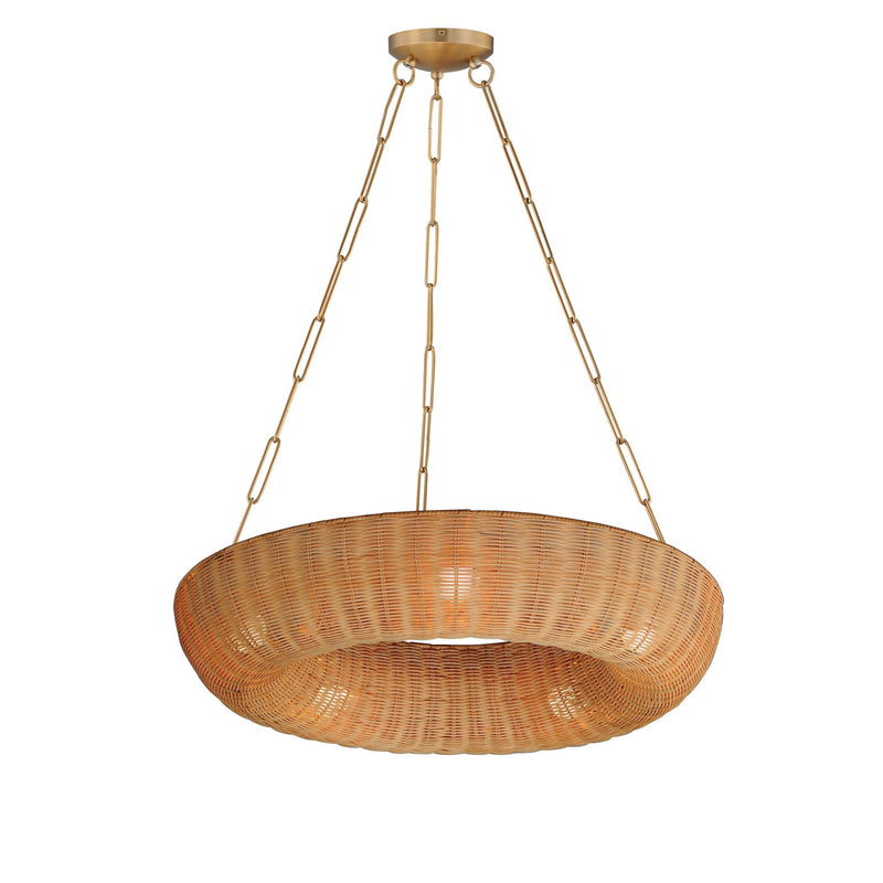 Maxim 14313NANAB Five Light Pendant, Natural Aged Brass