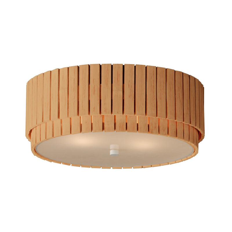 Maxim 14459NANAB Two Light Flush Mount, Natural Aged Brass