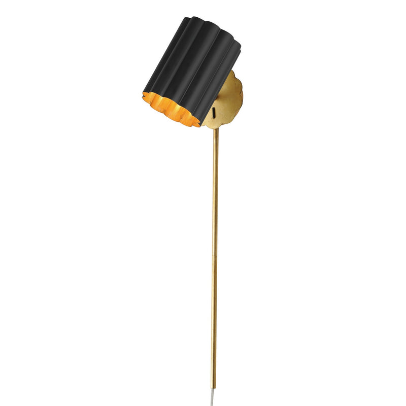 Maxim 18050BKGL One Light Wall Sconce, Gold Leaf