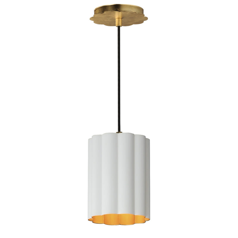 Maxim 18054MWGL One Light Pendant, Gold Leaf