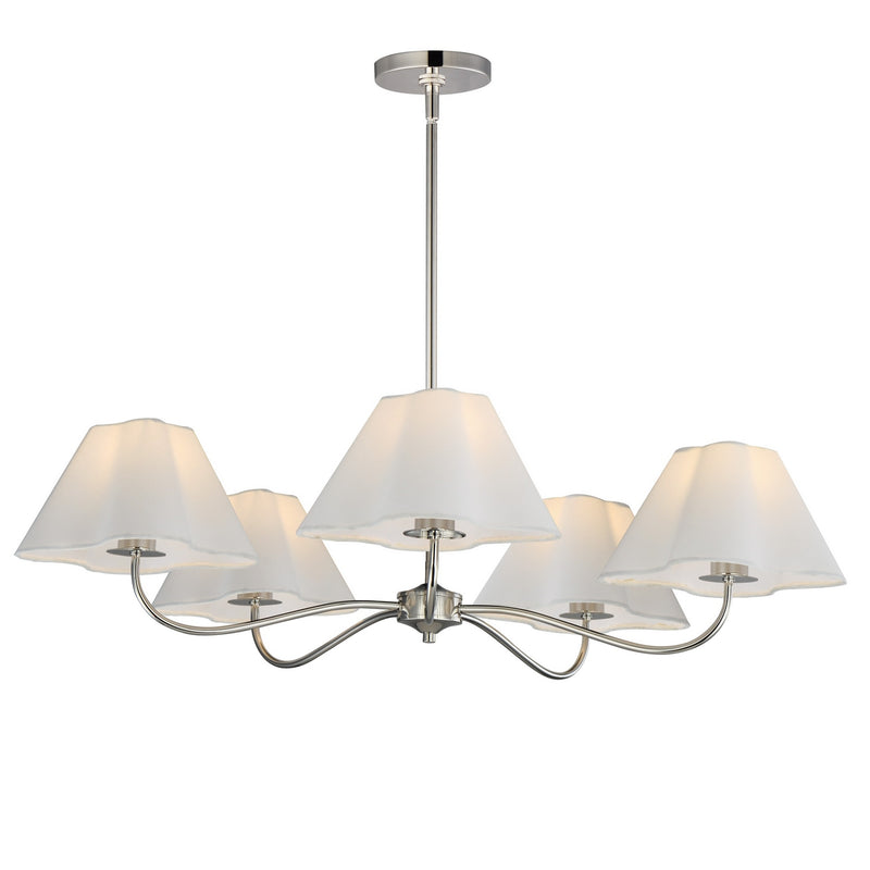 Maxim 18105WTPN Five Light Chandelier, Polished Nickel
