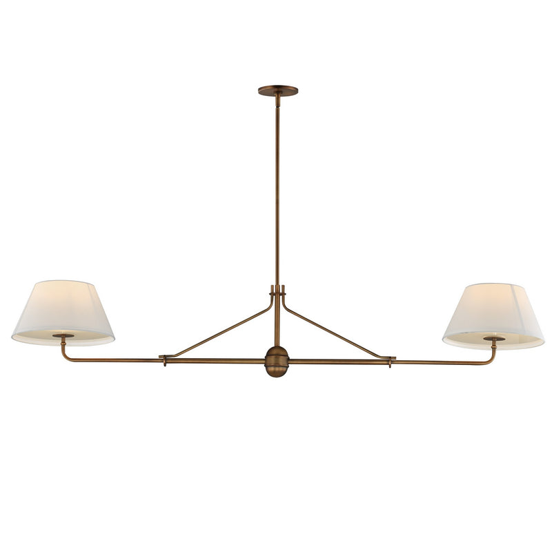 Maxim 18412OFWBR Two Light Pendant, Weathered Brass