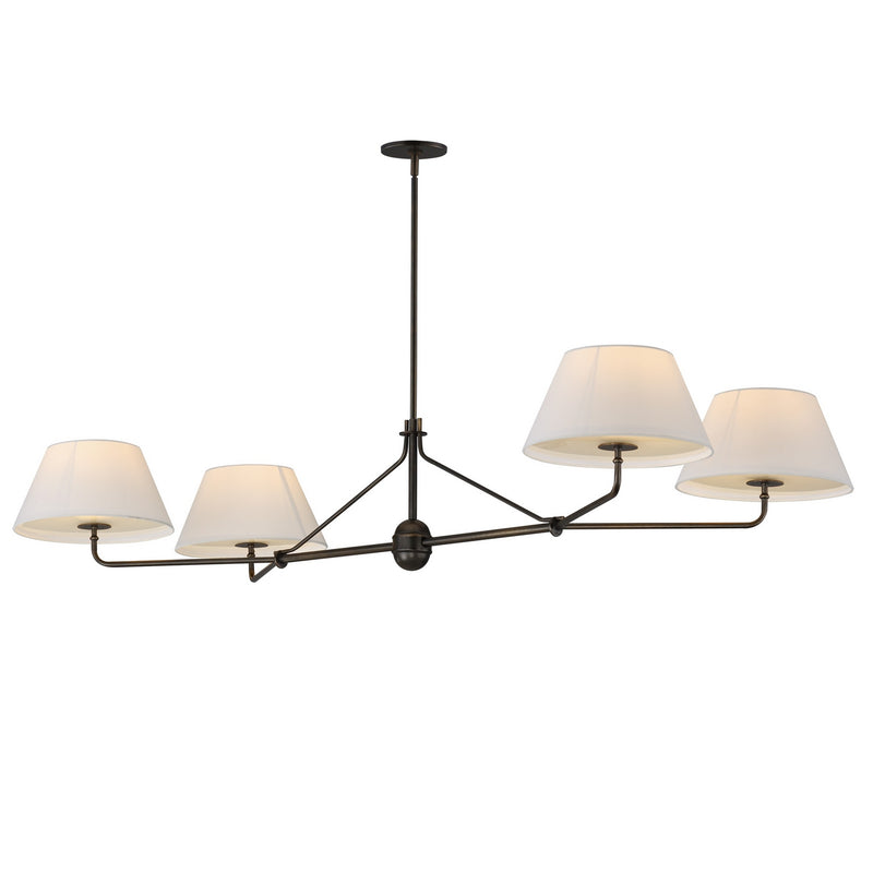 Maxim 18414OFANB Four Light Chandelier, Antique Bronze