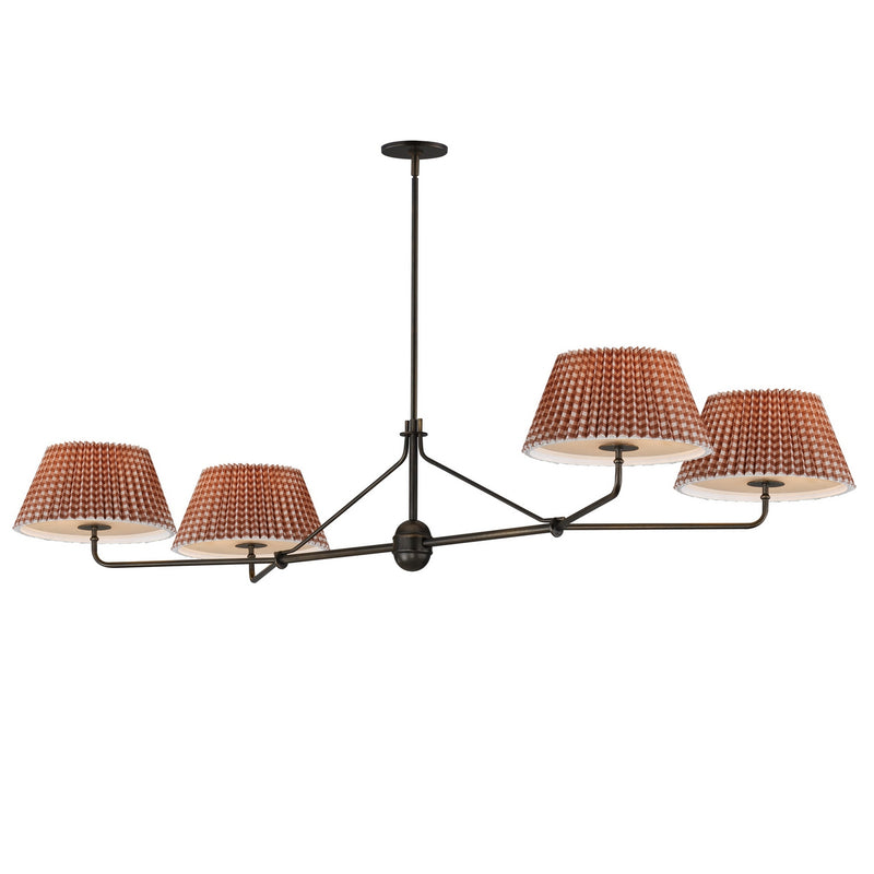 Maxim 18414RBANB Four Light Chandelier, Antique Bronze