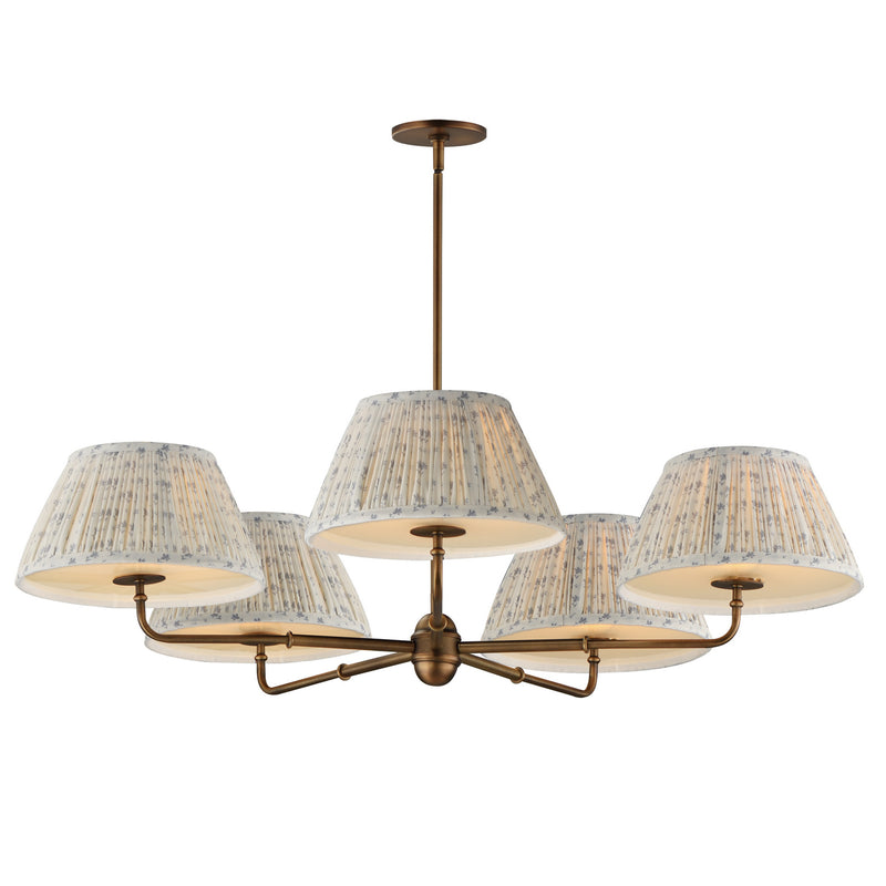 Maxim 18415BWWBR Five Light Chandelier, Weathered Brass