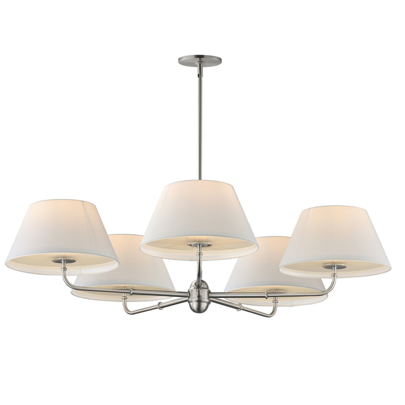 Maxim 18415OFPN Five Light Chandelier, Polished Nickel