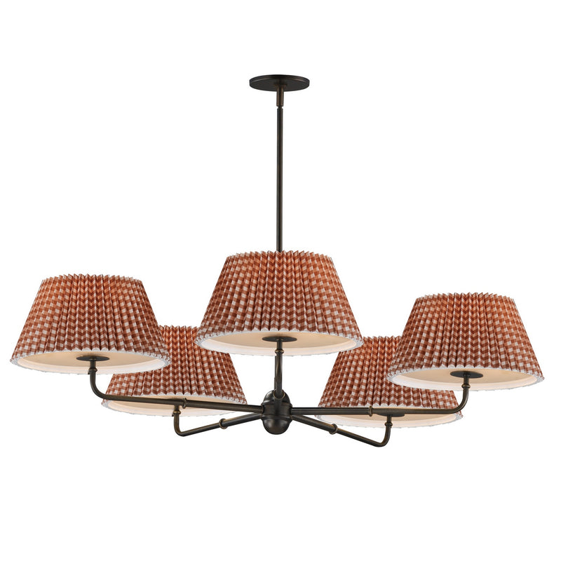 Maxim 18415RBANB Five Light Chandelier, Antique Bronze