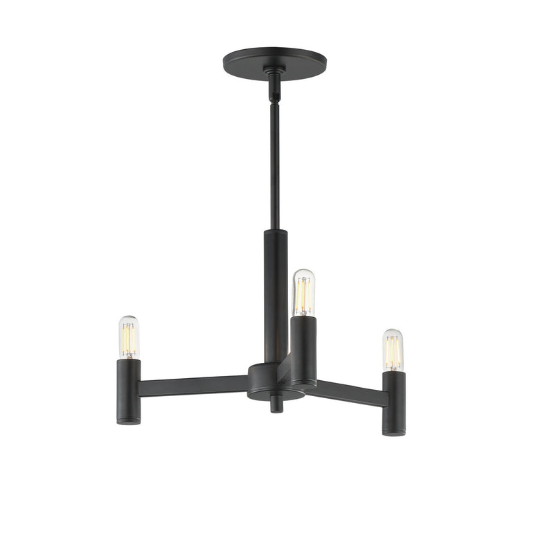 Maxim 21363BK Three Light Chandelier, Black