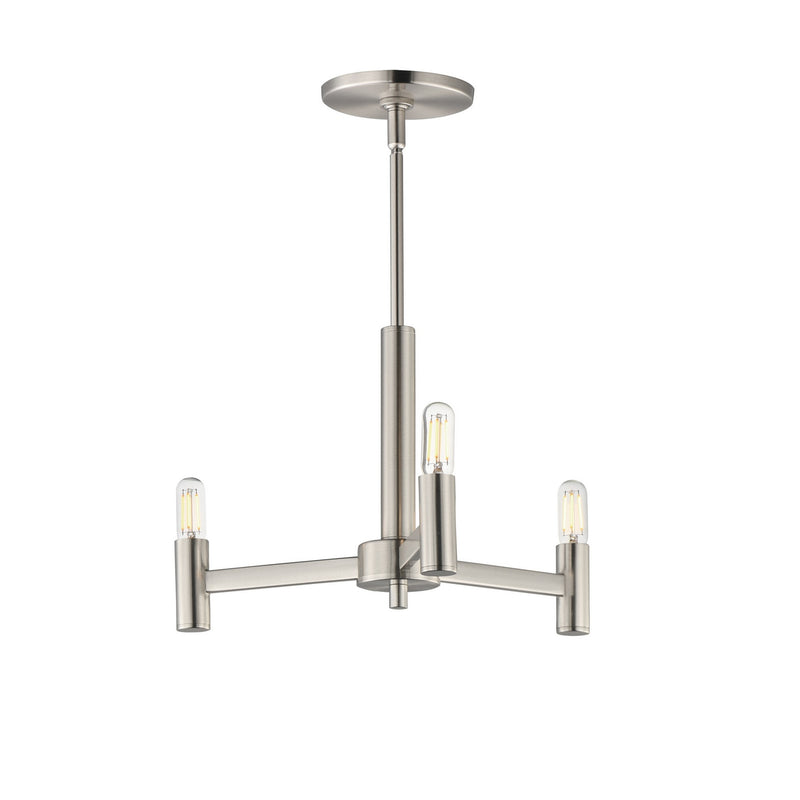 Maxim 21363SN Three Light Chandelier, Satin Nickel