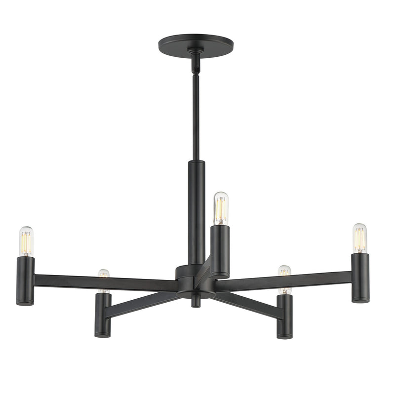 Maxim 21365BK Five Light Chandelier, Black