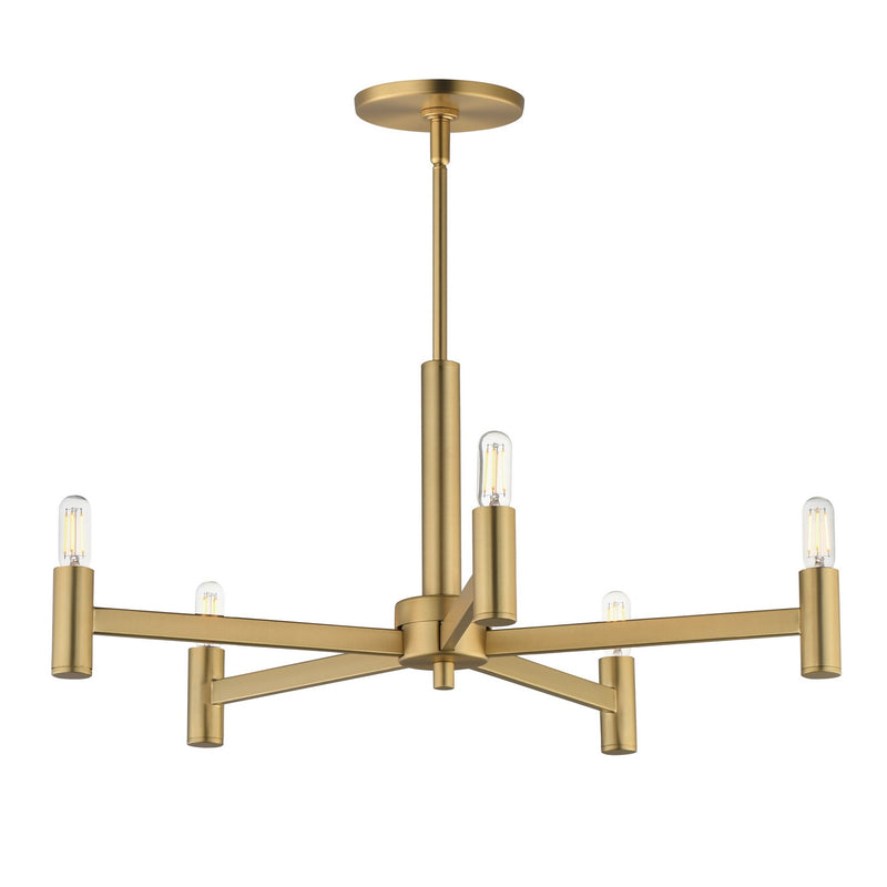 Maxim 21365NAB Five Light Chandelier, Natural Aged Brass