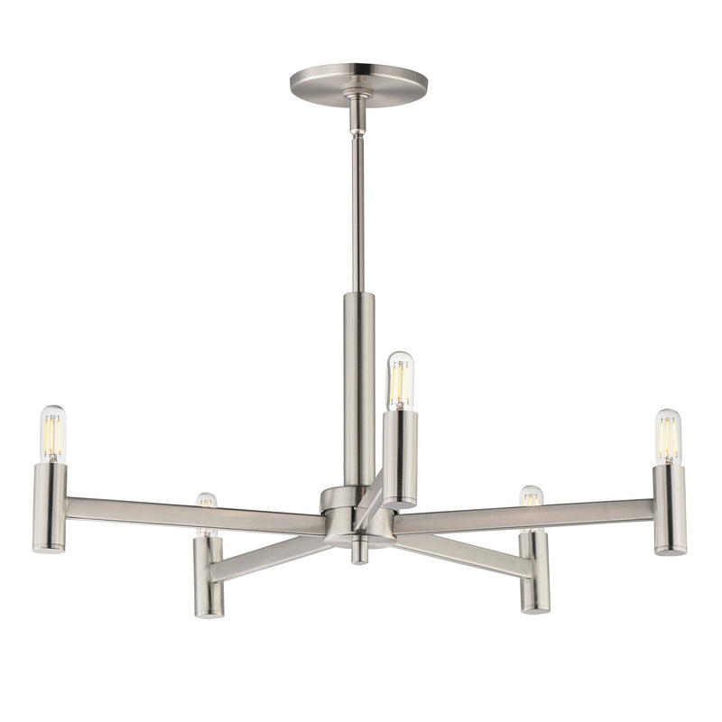 Maxim 21365SN Five Light Chandelier, Satin Nickel