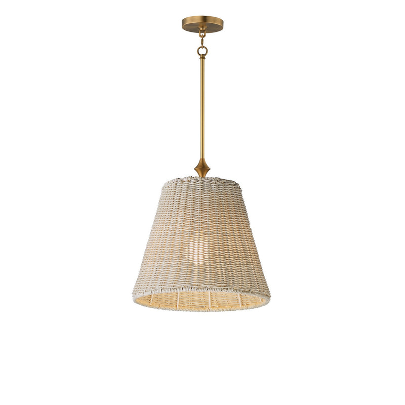 Maxim 21486WWTNAB One Light Pendant, Natural Aged Brass