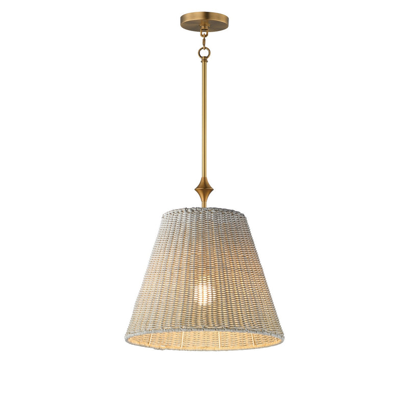 Maxim 21487WWTNAB One Light Pendant, Natural Aged Brass