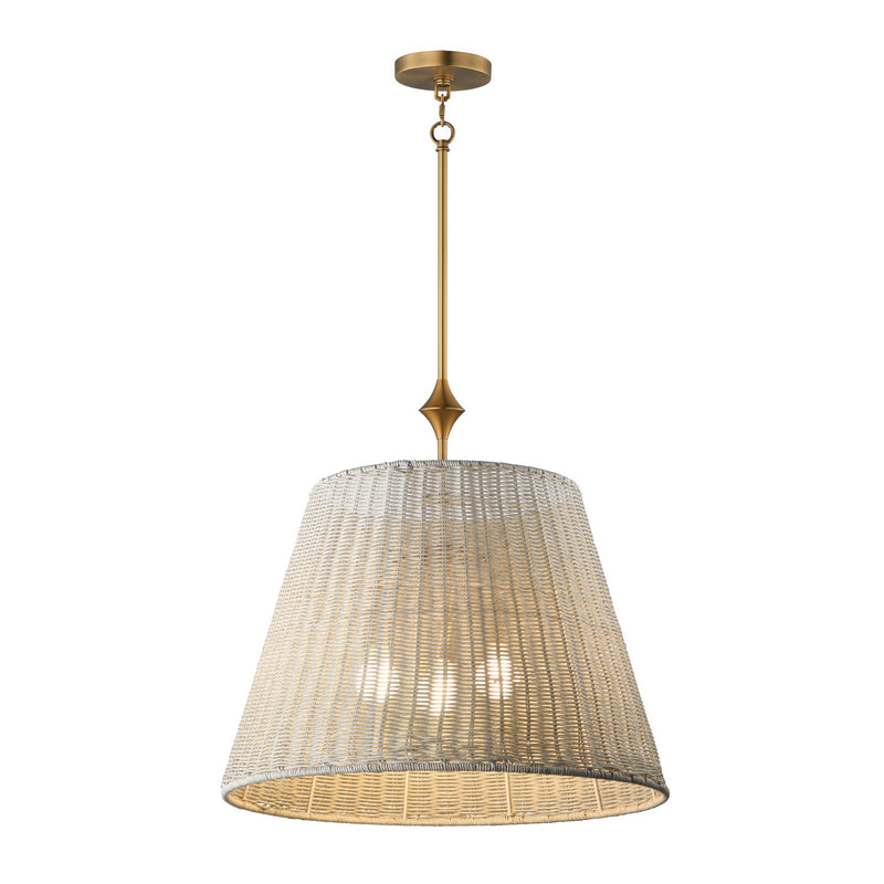 Maxim 21488WWTNAB Three Light Pendant, Natural Aged Brass