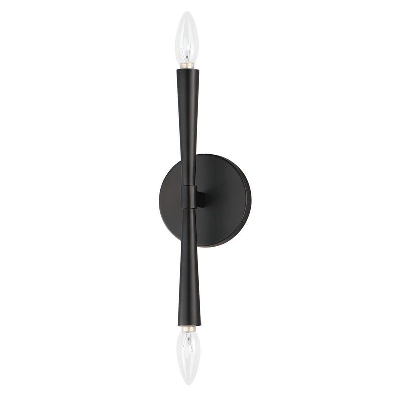 Maxim 24620BK Two Light Wall Sconce, Black