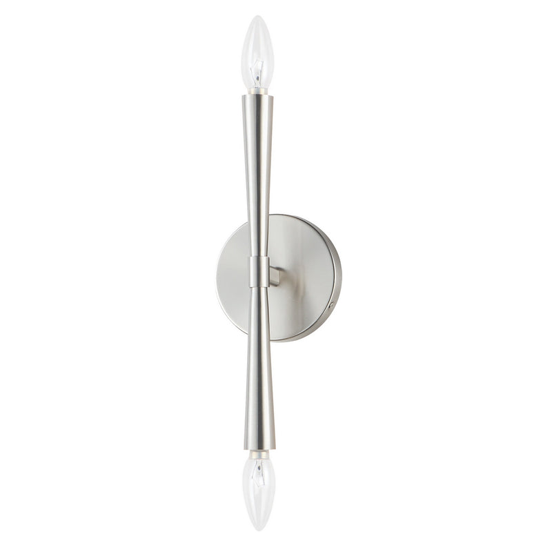 Maxim 24620SN Two Light Wall Sconce, Satin Nickel