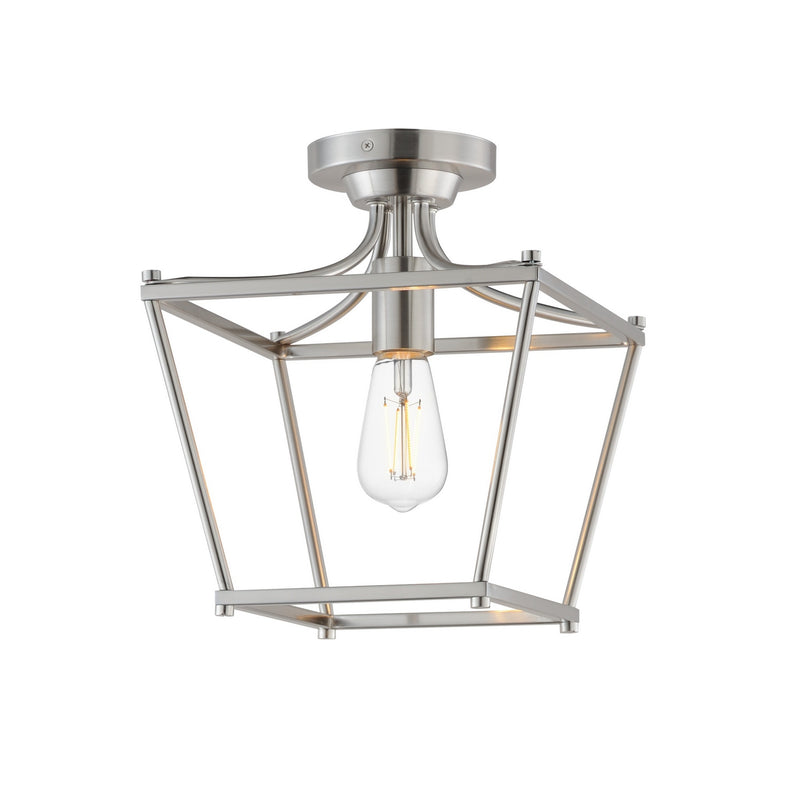 Maxim 25311SN One Light Pendant / Semi-Flush, Satin Nickel