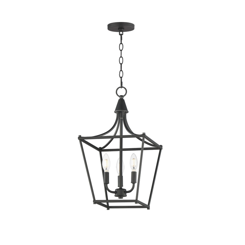 Maxim 25313BK Three Light Pendant, Black