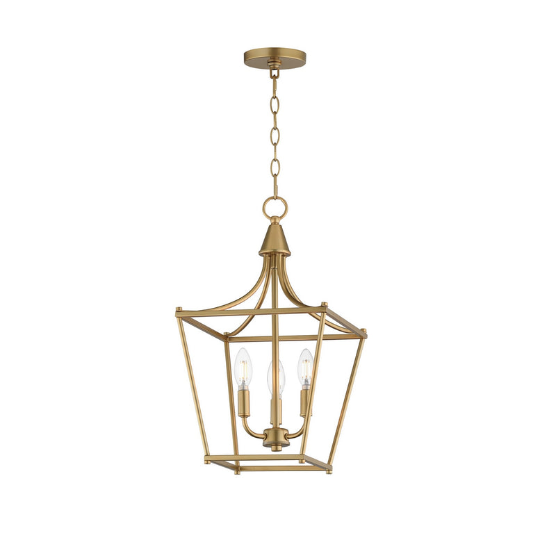 Maxim 25313NAB Three Light Pendant, Natural Aged Brass