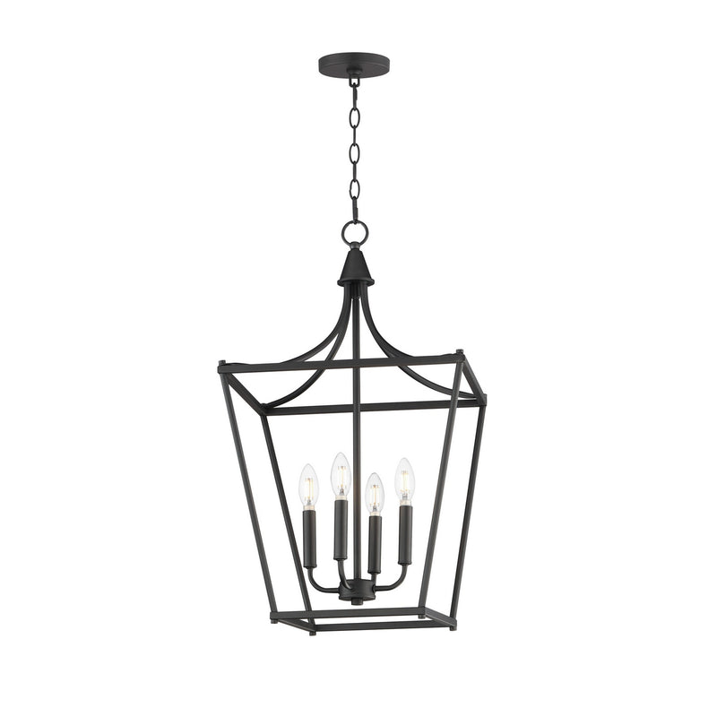 Maxim 25314BK Four Light Pendant, Black