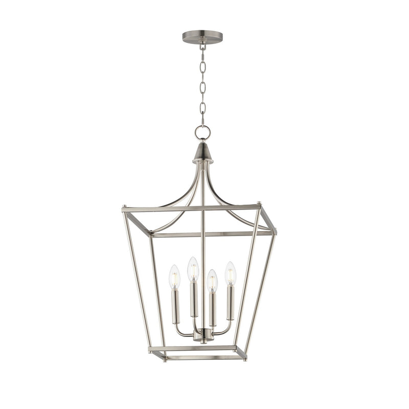 Maxim 25314SN Four Light Pendant, Satin Nickel