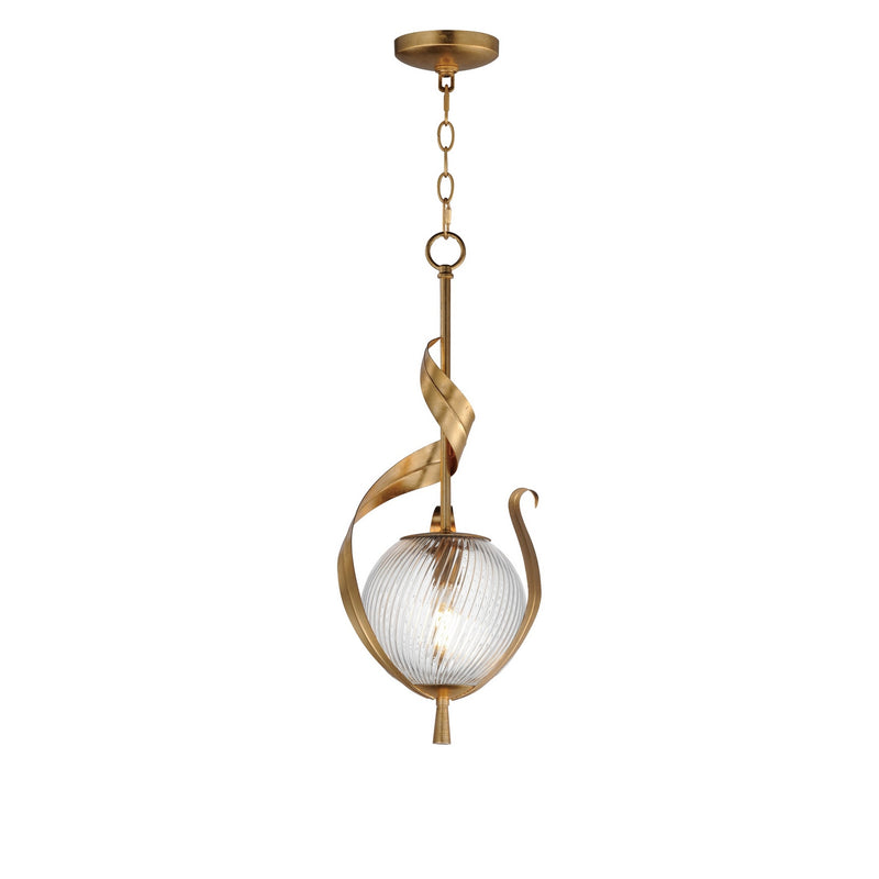 Maxim 28712CRGL One Light Pendant, Gold Leaf