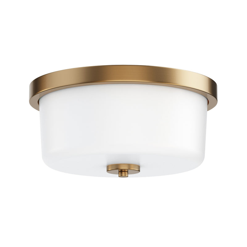 Maxim 5691WTNAB Two Light Flush Mount, Natural Aged Brass